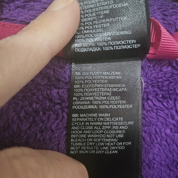 Kids North Face Terricloth like jacket size xl (18) - Picture 9 of 16